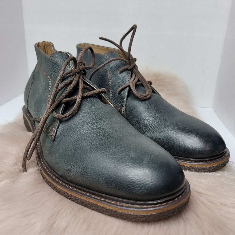 Lucky Dark Green/Gray Leather Men's  Chukka Boot Shoes Size 11